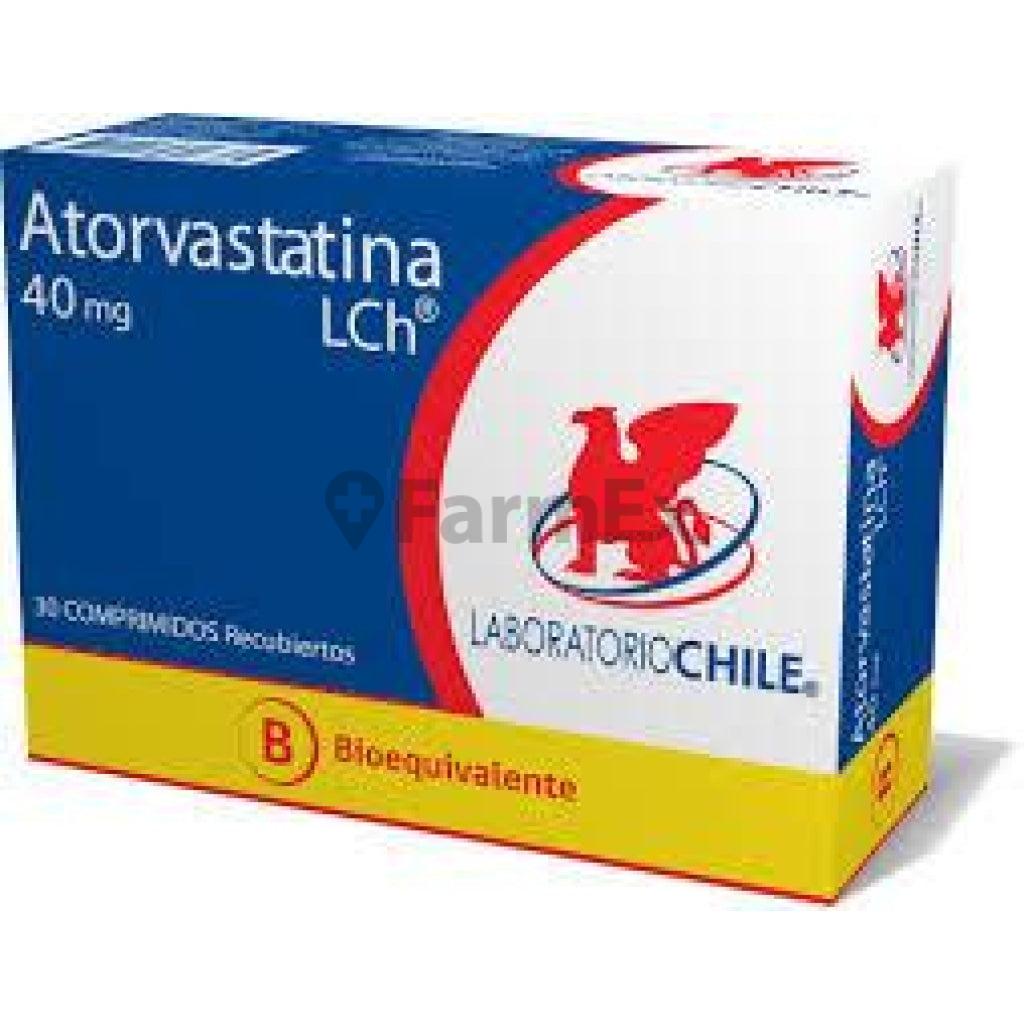 Atorvastatina 40 mg x 30 Comprimidos Recubietos LABORATORIO CHILE